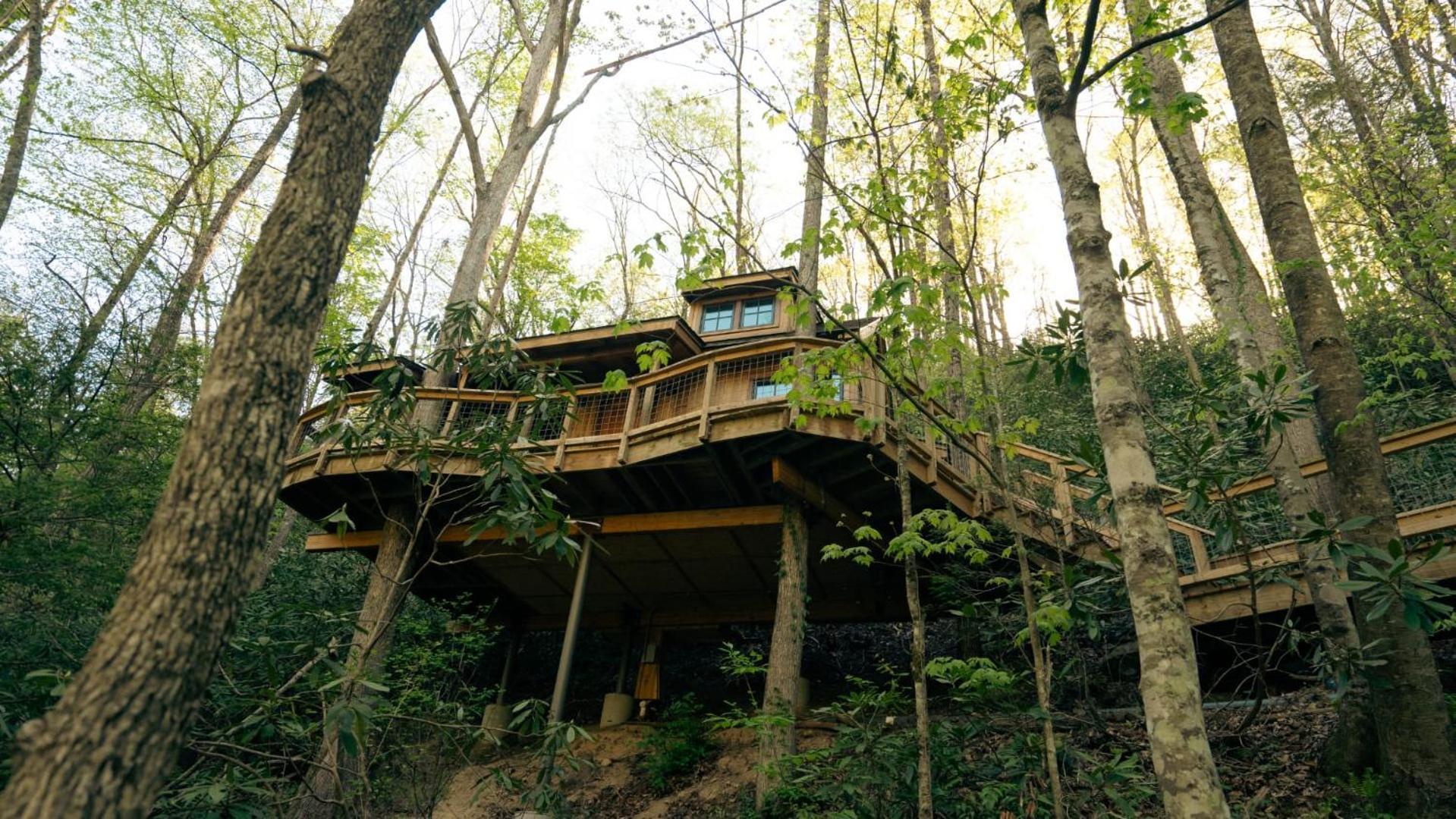 ガトリンバーグ The Dogwood In Treehouse Grove At Norton Creekヴィラ エクステリア 写真